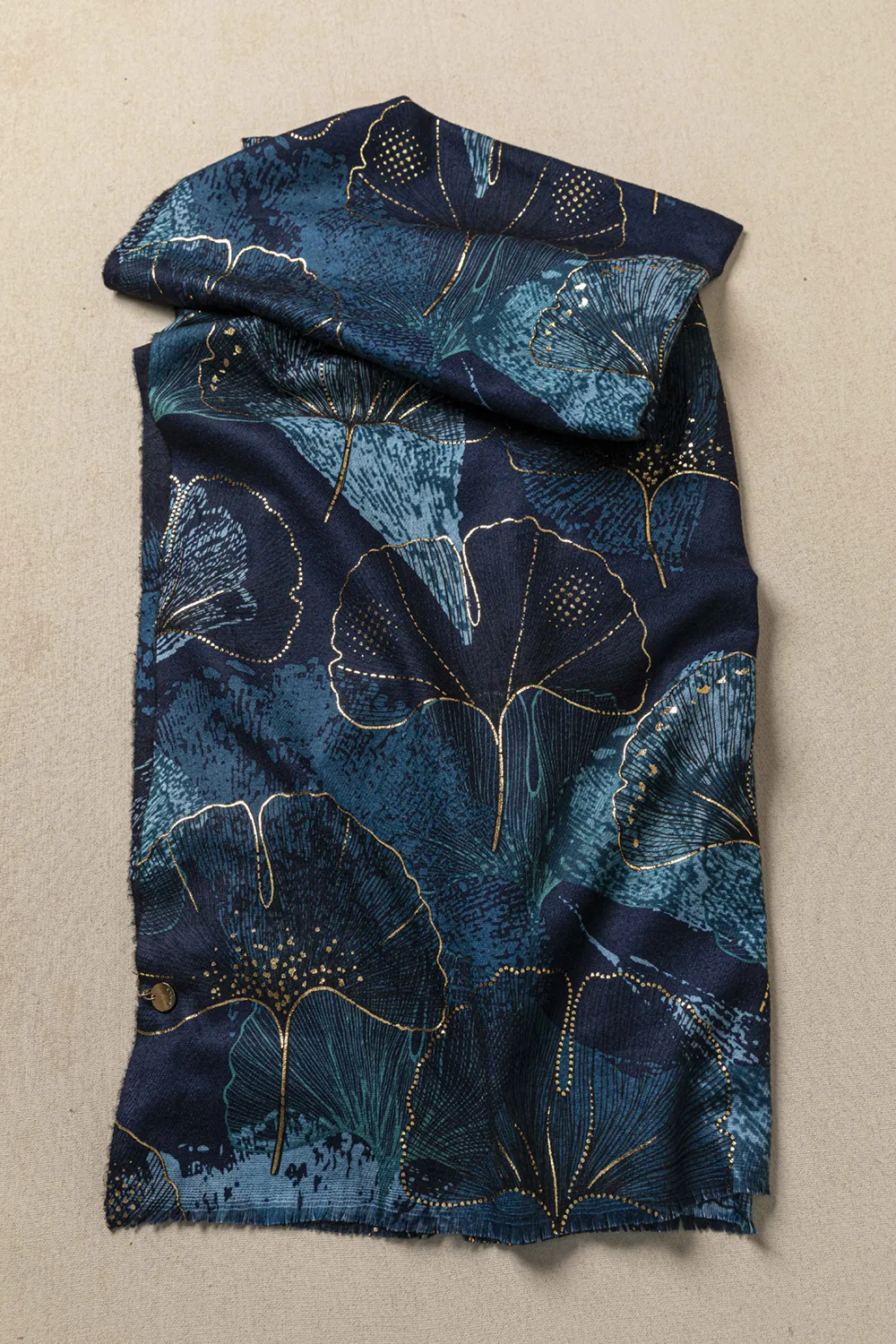 Πασμίνα με συμπαγή φλατ πλέξη