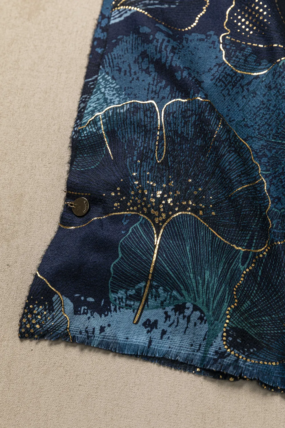 Πασμίνα με συμπαγή φλατ πλέξη