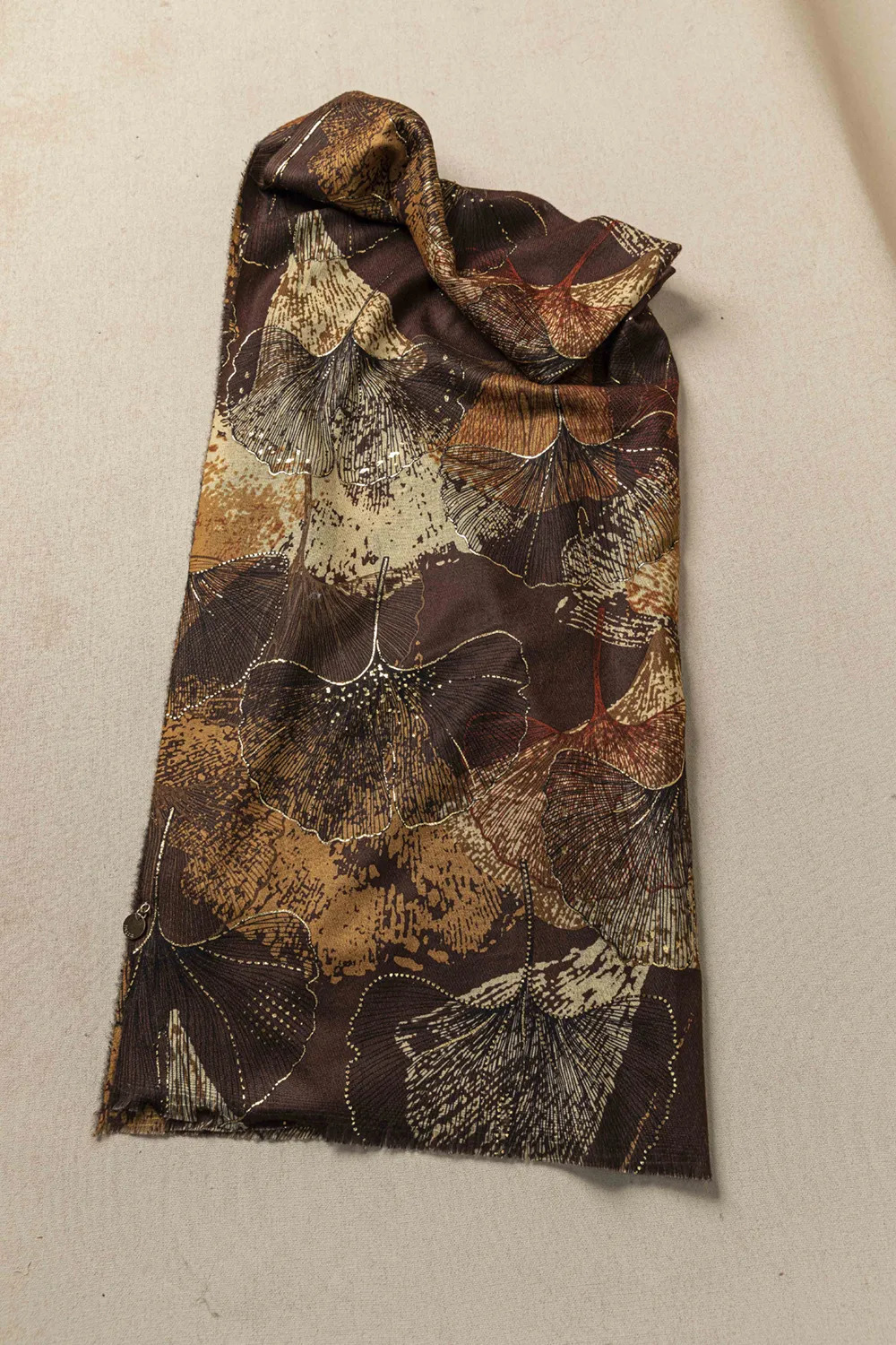 Πασμίνα με συμπαγή φλατ πλέξη