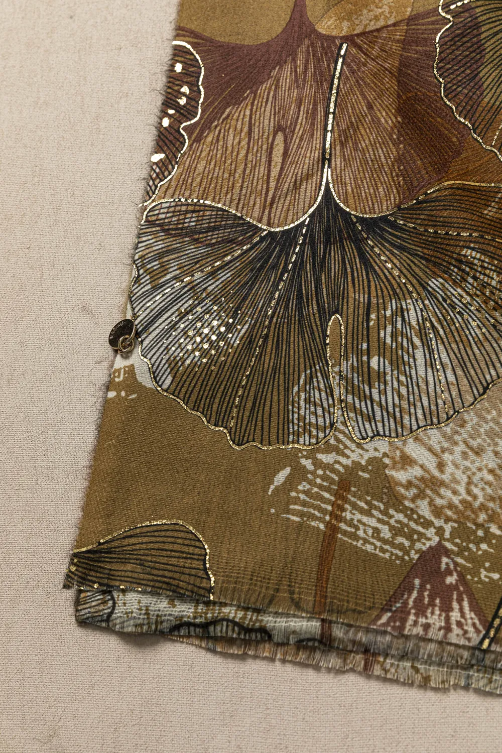 Πασμίνα με συμπαγή φλατ πλέξη