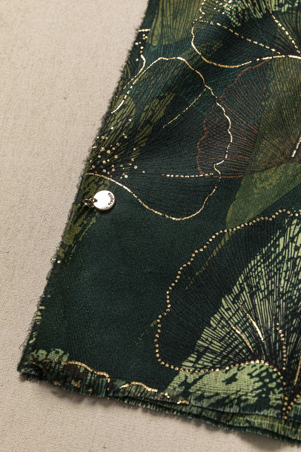 Πασμίνα με συμπαγή φλατ πλέξη