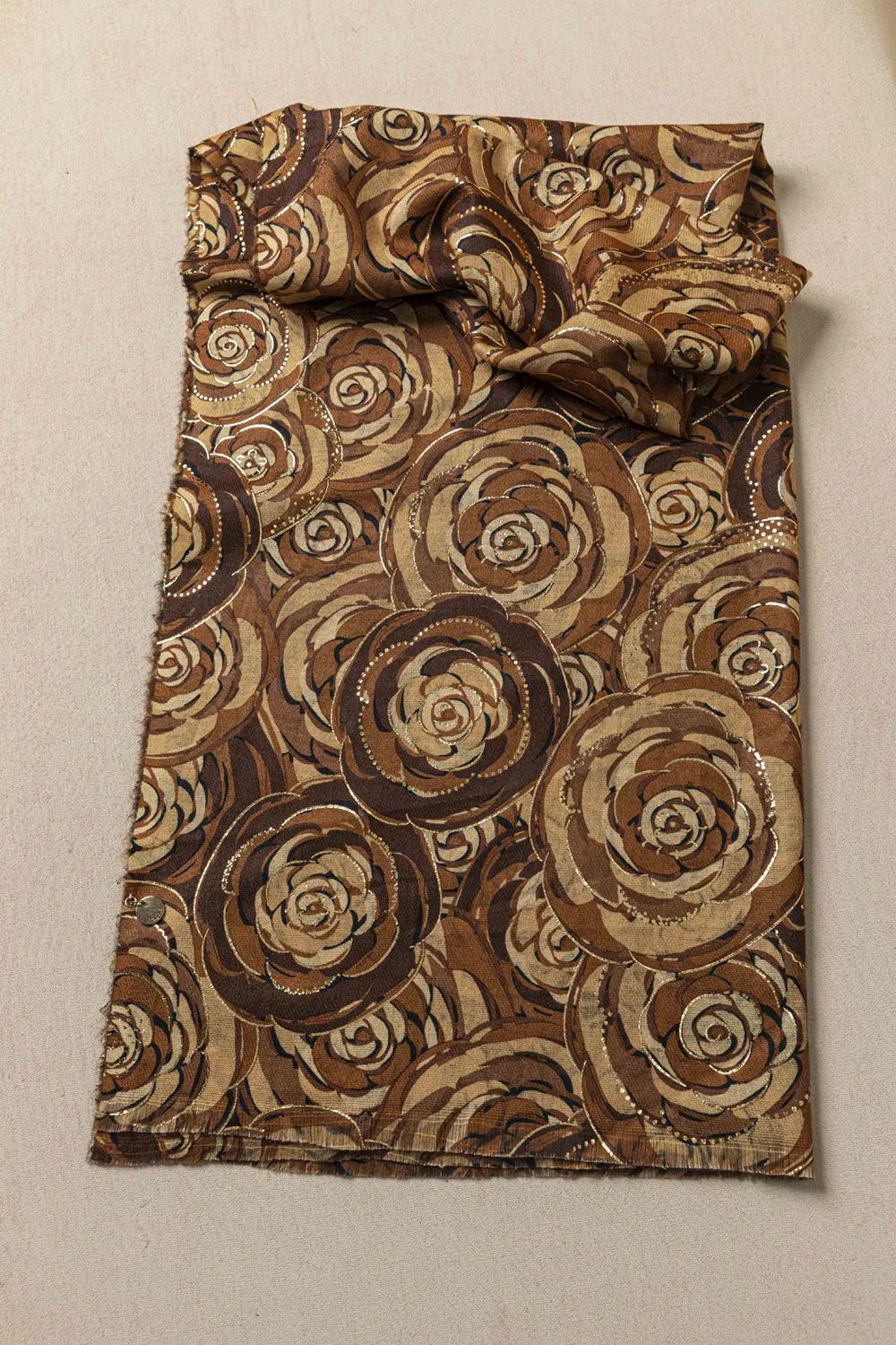 Πασμίνα με συμπαγή φλατ πλέξη