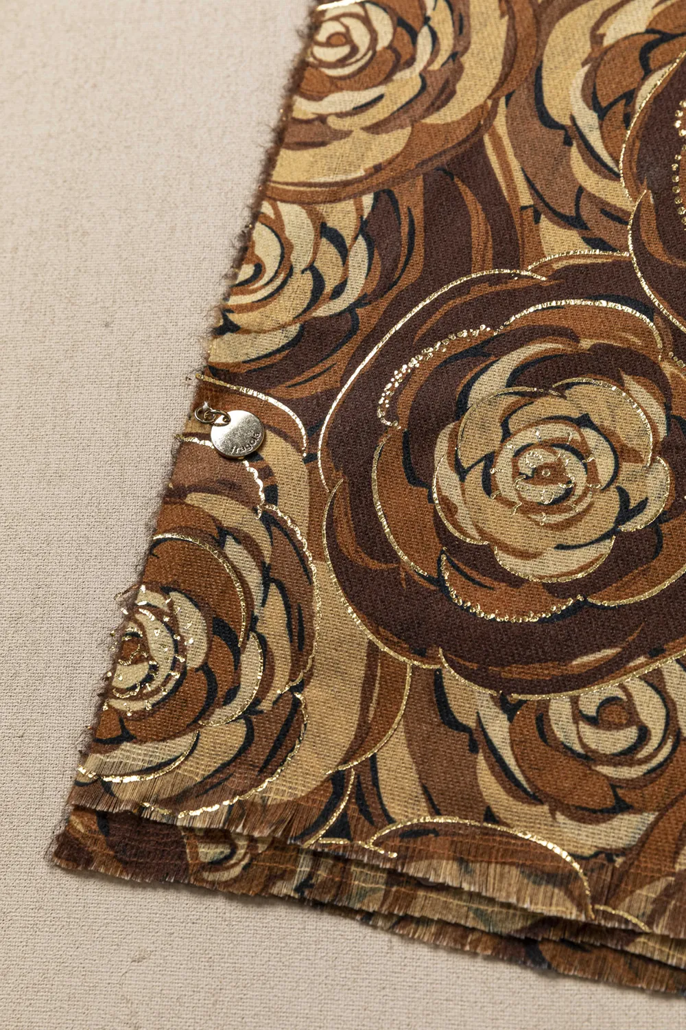 Πασμίνα με συμπαγή φλατ πλέξη