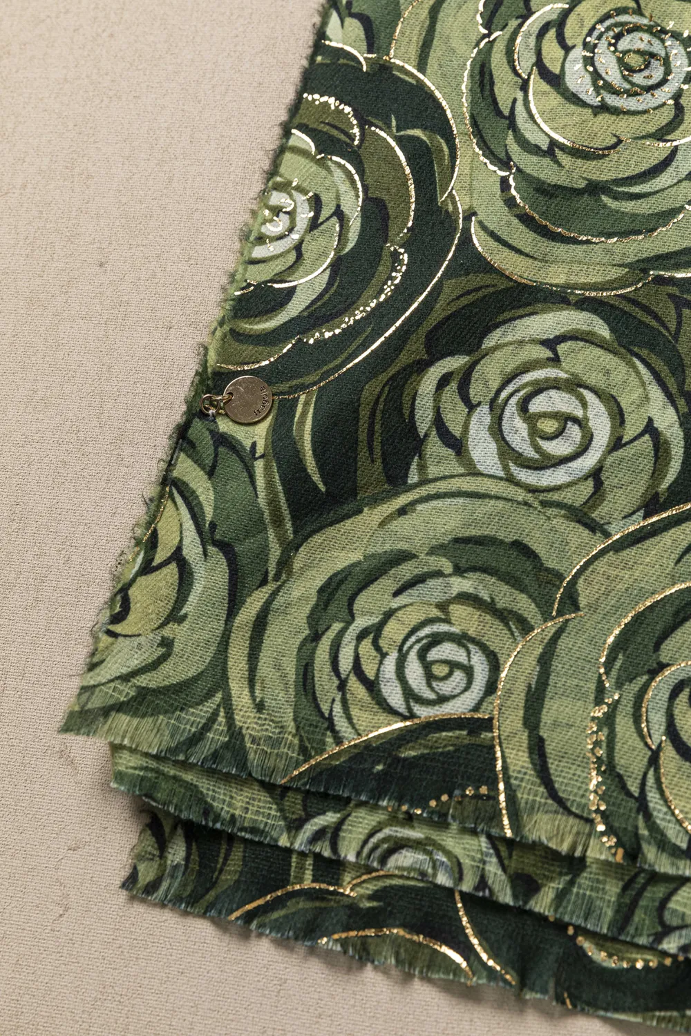 Πασμίνα με συμπαγή φλατ πλέξη