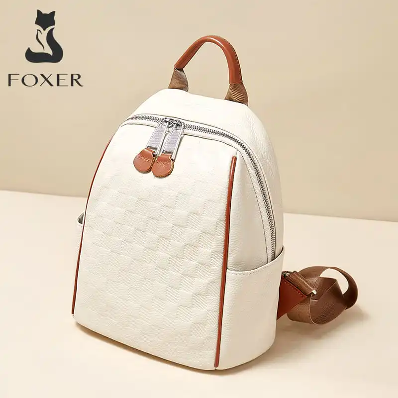 Δερμάτινo Γυναικείo Σακίδιο Πλάτης Foxer SF900116YF μπέζ Δερμάτινo Γυναικείo Σακίδιο Πλάτης Foxer SF900116YF μπέζ