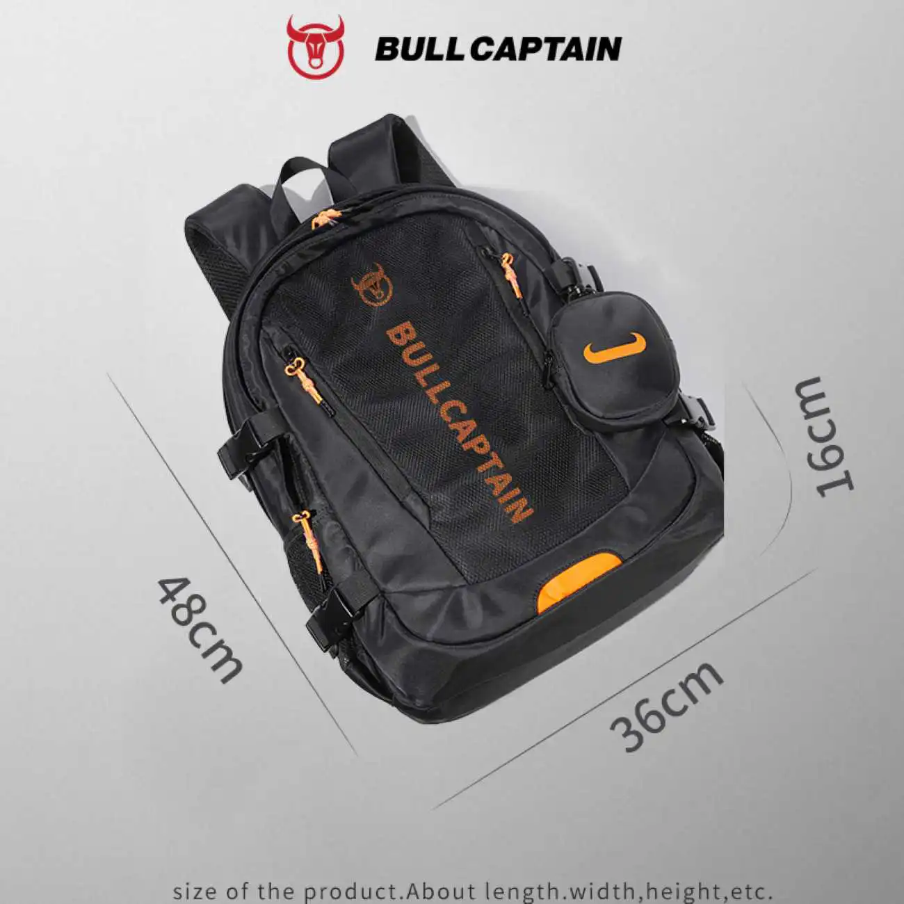 Σακίδιο Πλάτης Bull Captain SJB6061 μαύρο