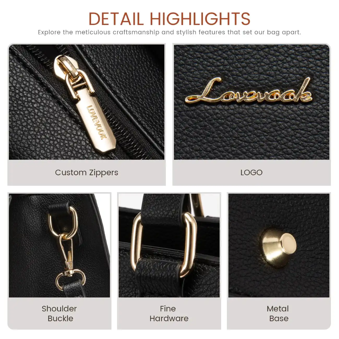 Γυναικεία τσάντα χιαστί/χειρός Lovevook 16'' WB2166 black