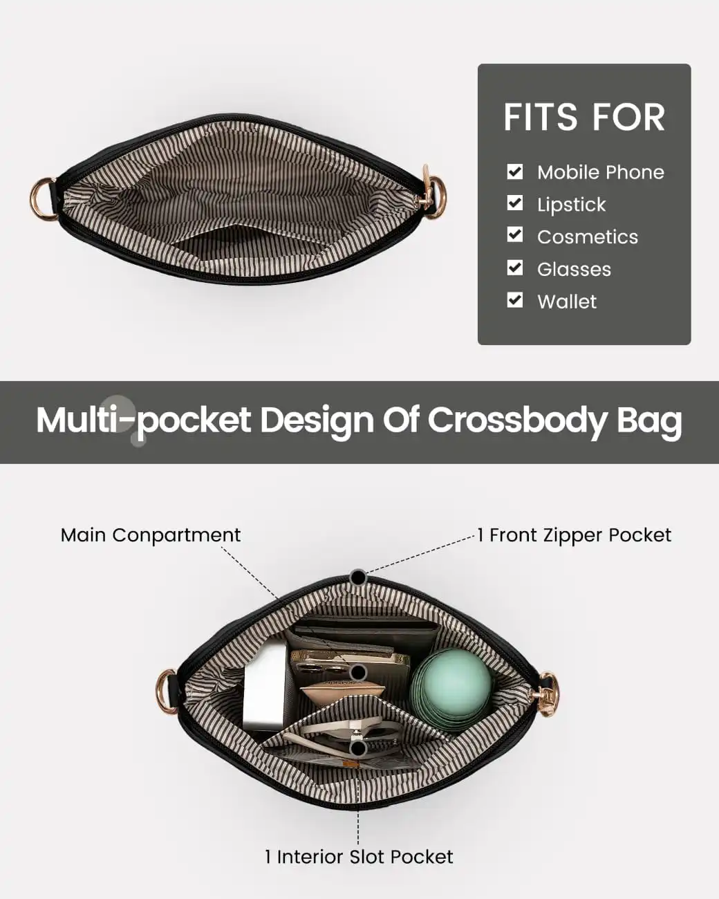 Σετ Σάκος ταξιδιού νεσεσέρ τσάντα 40 L Lovevook UB3012 black