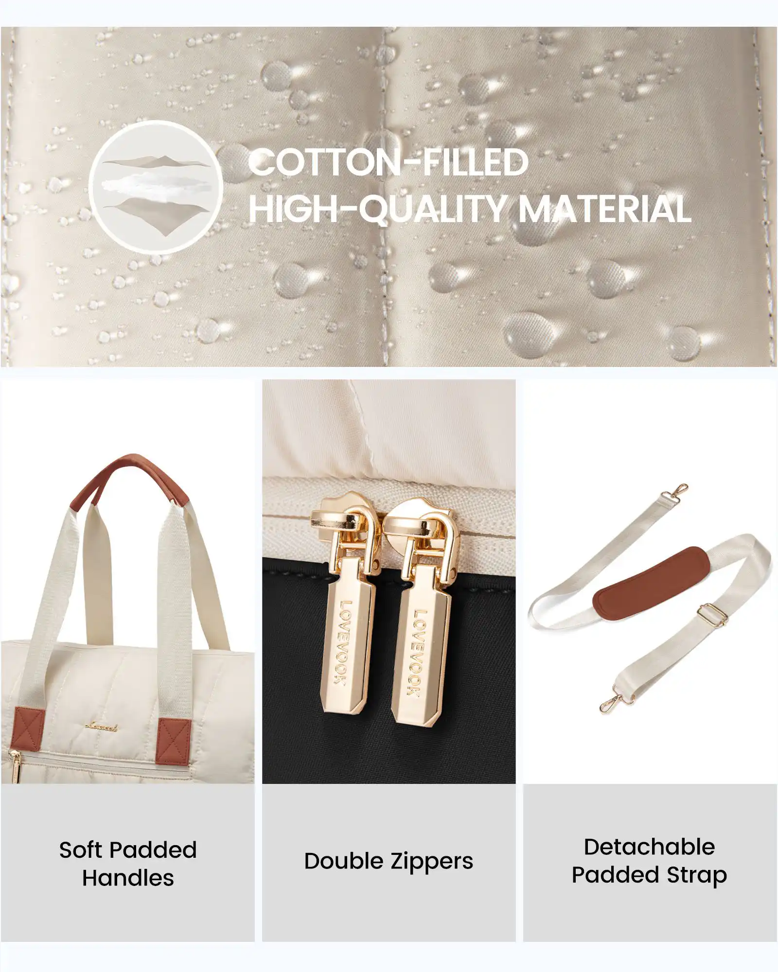 Σετ Σάκος ταξιδιού 35 L Lovevook UB3171 beige black