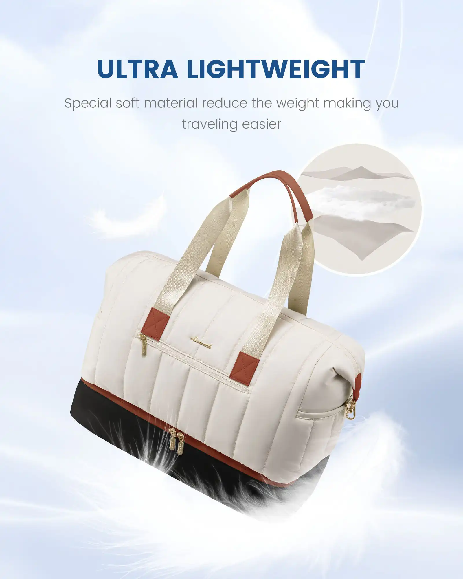 Σετ Σάκος ταξιδιού 35 L Lovevook UB3171 beige black