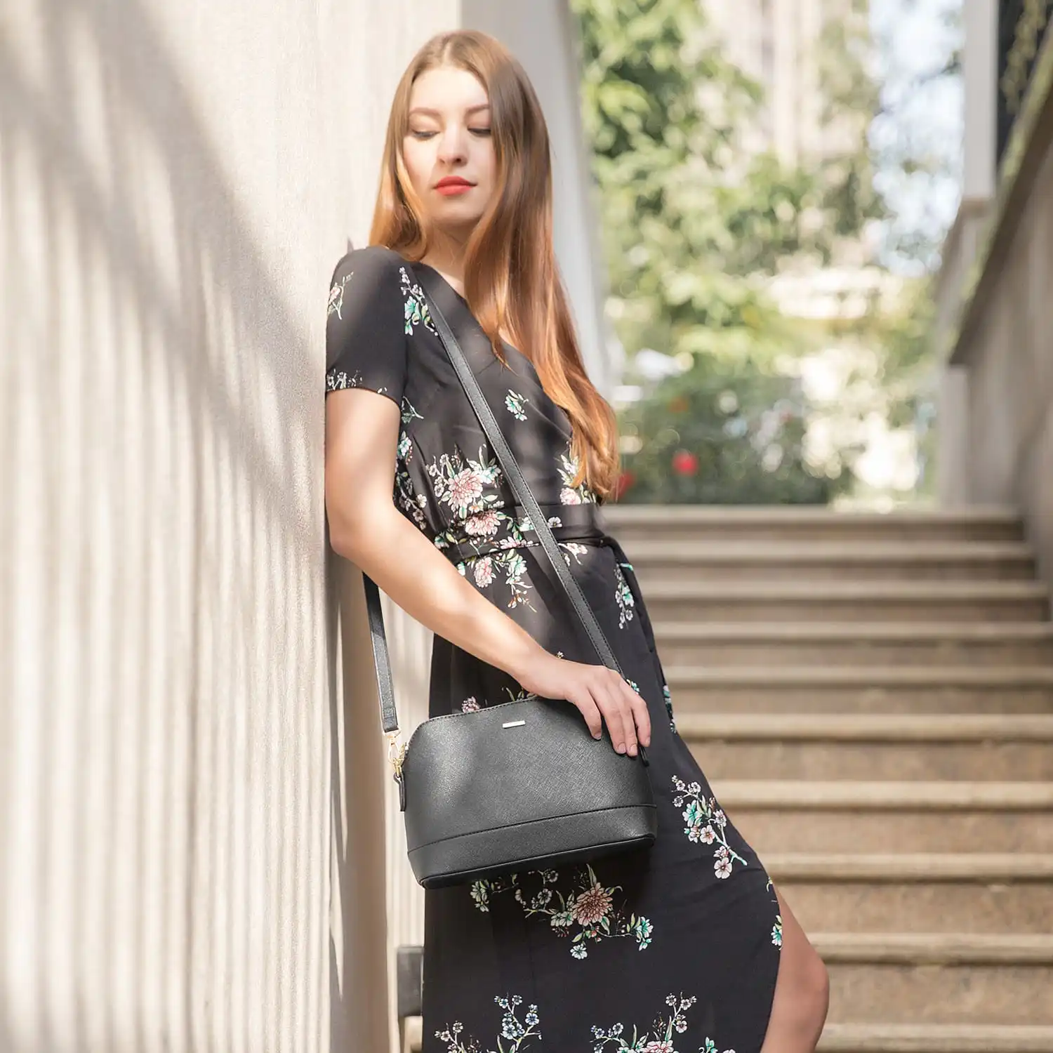 Γυναικείο σετ τσάντας ώμου/χιαστί/χειρός φορητού υπολογιστή Lovevook 13,3'' WB0976 black