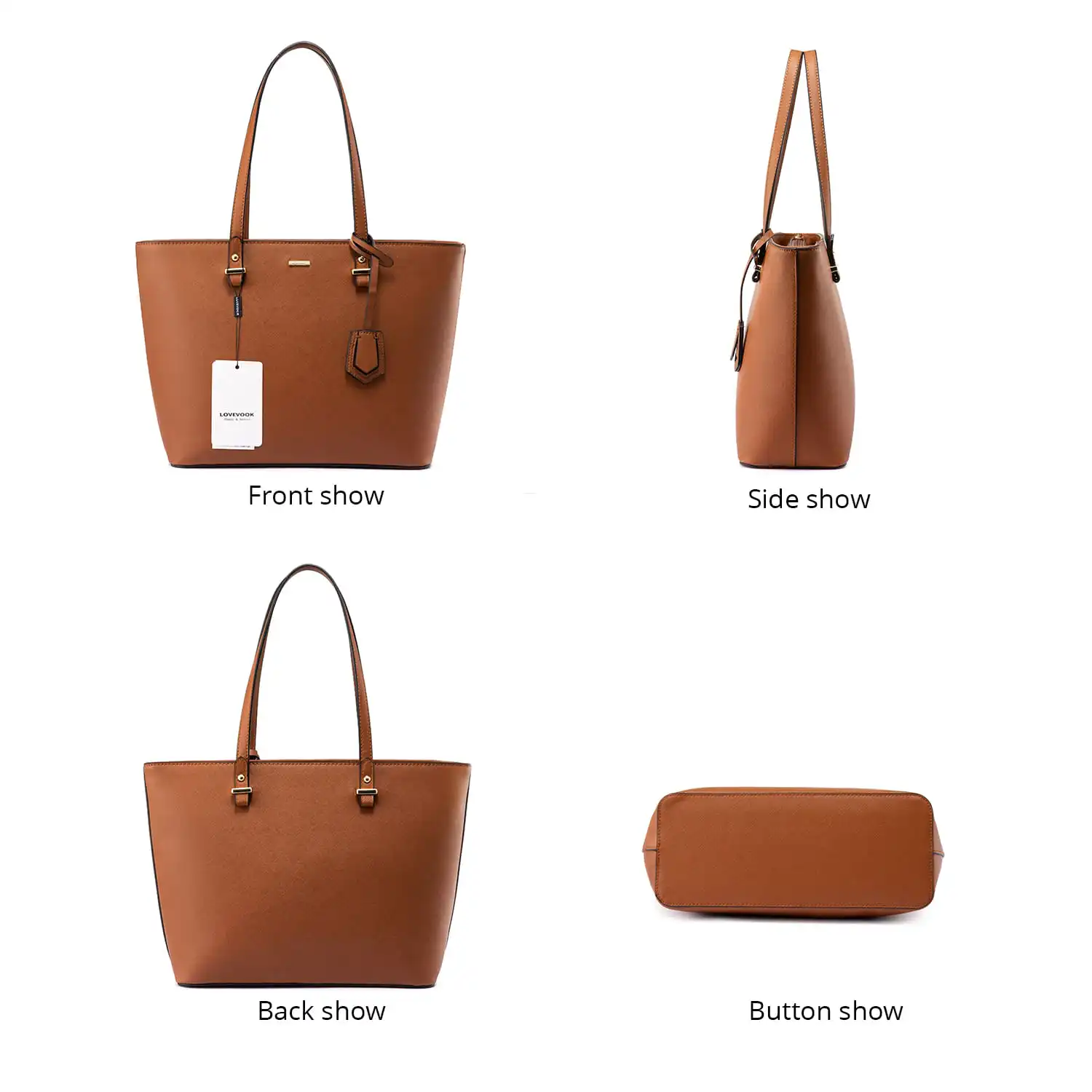 Γυναικείο σετ τσάντας ώμου/χιαστί/χειρός φορητού υπολογιστή Lovevook 13,3'' WB0976 Brown