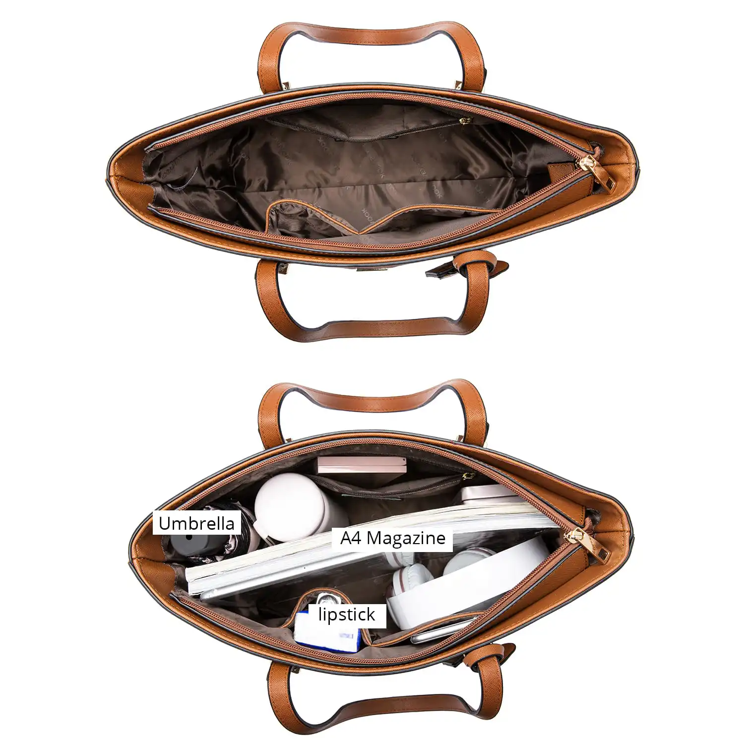 Γυναικείο σετ τσάντας ώμου/χιαστί/χειρός φορητού υπολογιστή Lovevook 13,3'' WB0976 Brown