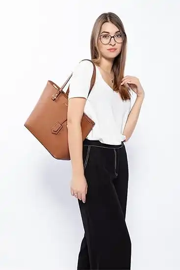 Γυναικείο σετ τσάντας ώμου/χιαστί/χειρός φορητού υπολογιστή Lovevook 13,3'' WB0976 Brown