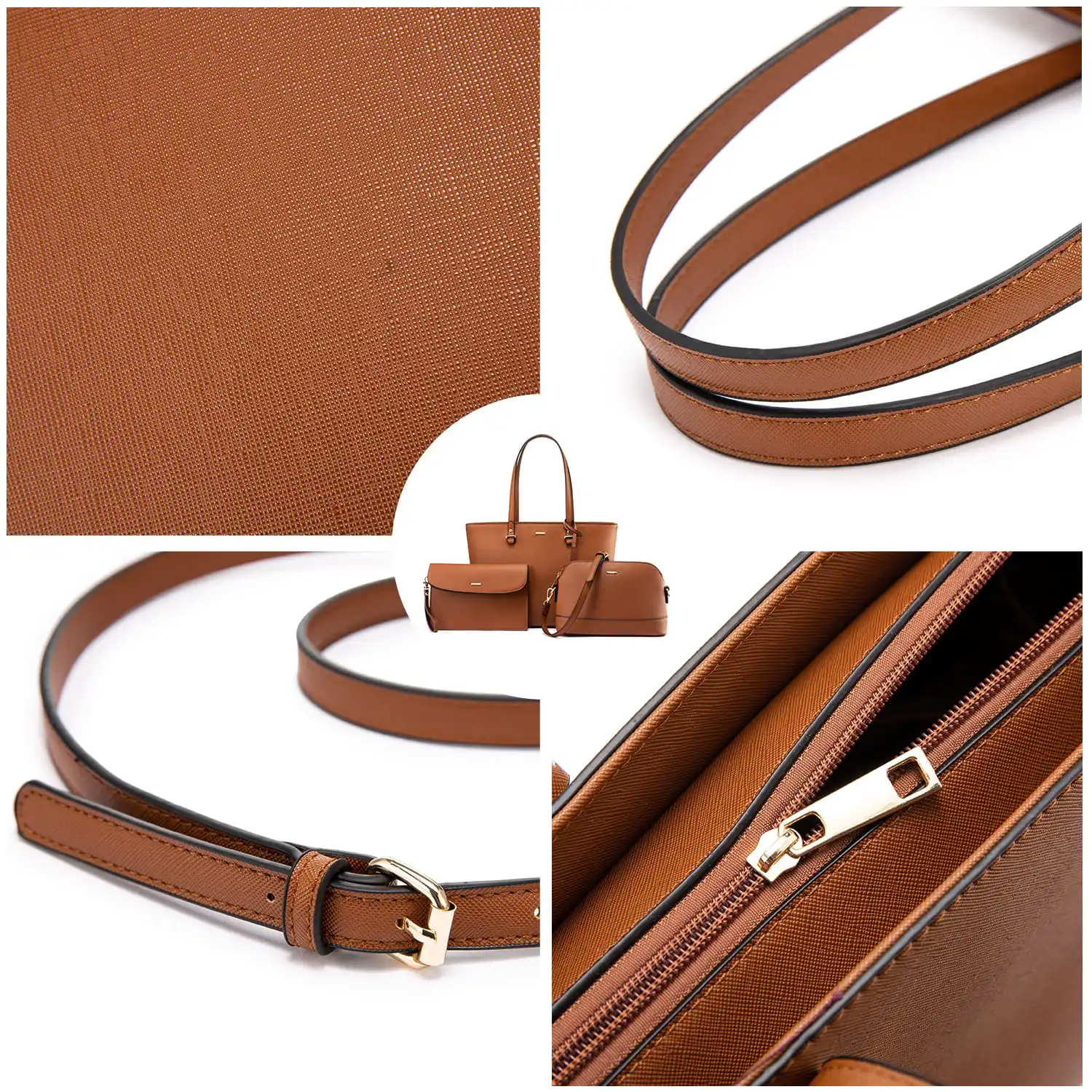 Γυναικείο σετ τσάντας ώμου/χιαστί/χειρός φορητού υπολογιστή Lovevook 13,3'' WB0976 Brown