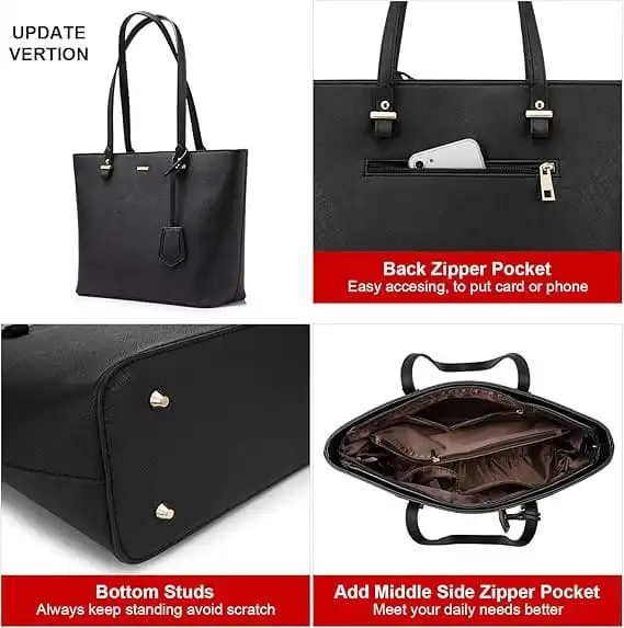 Γυναικεία τσάντα ώμου φορητού υπολογιστή Lovevook 13,3'' WB0976-L black