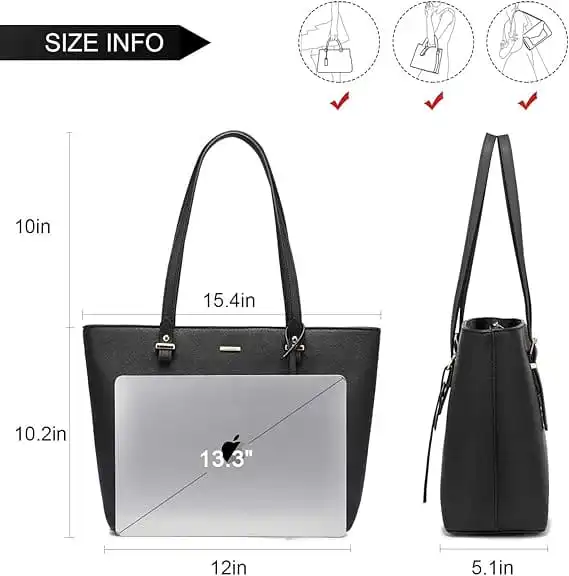 Γυναικεία τσάντα ώμου φορητού υπολογιστή Lovevook 13,3'' WB0976-L black