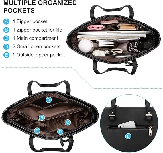 Γυναικεία τσάντα ώμου φορητού υπολογιστή Lovevook 13,3'' WB0976-L black