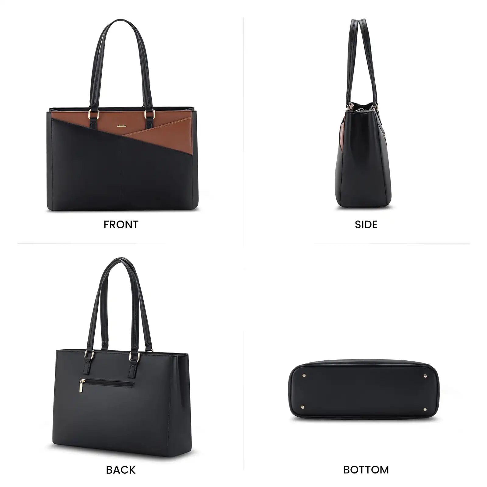 Γυναικεία τσάντα ώμου φορητού υπολογιστή Lovevook 15,6'' WB1476 Black/Coffee