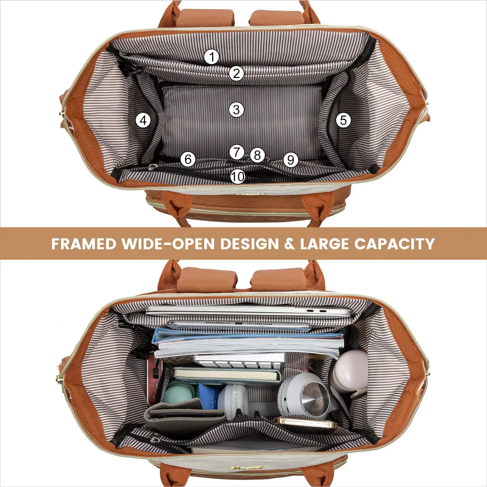 Γυναικείο Σακίδιο Φορητού Υπολογιστή Lovevook 15,6'' WB1577 beige/brown