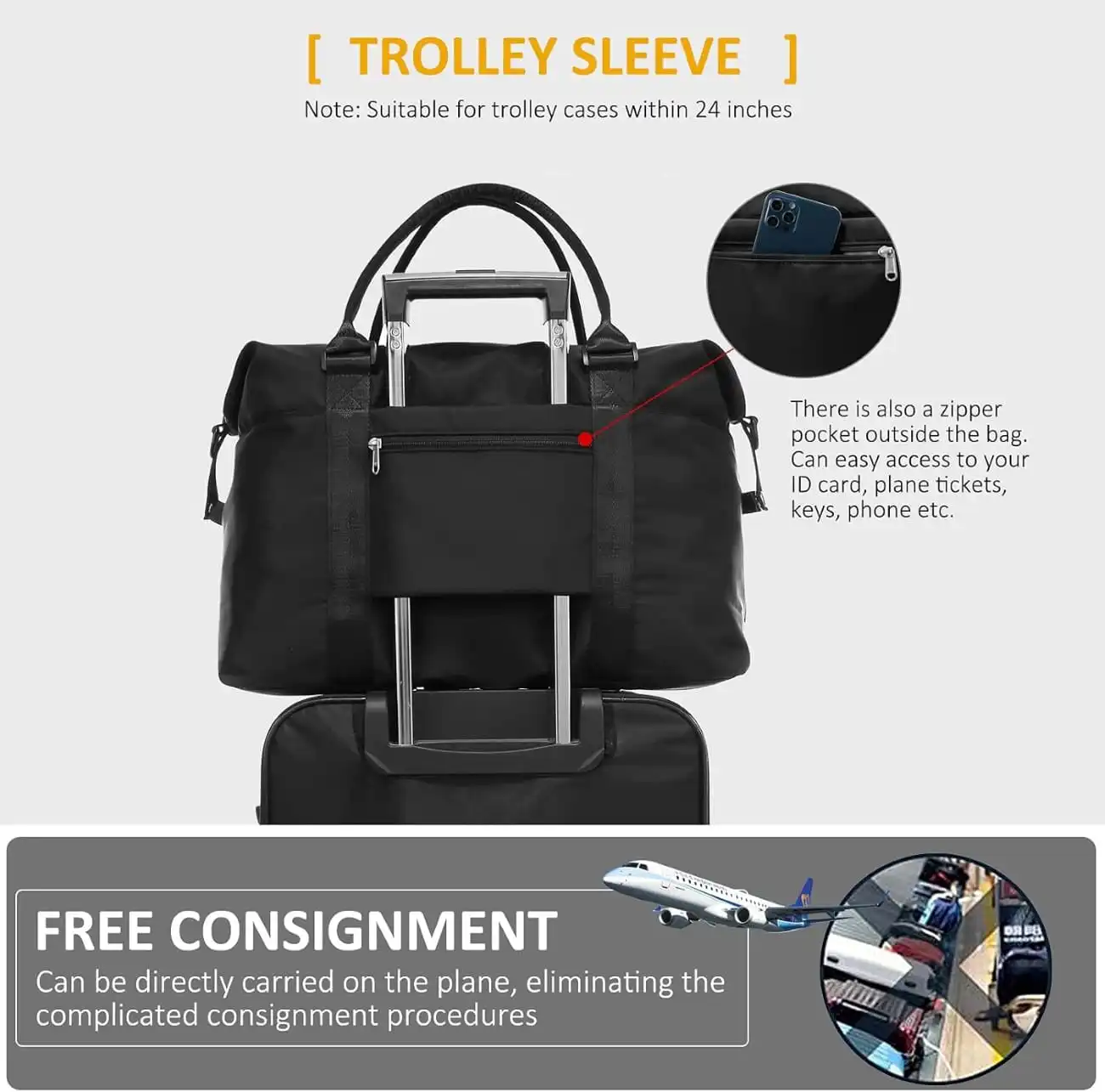 Σετ Σάκος ταξιδιού νεσεσέρ 25 L Lovevook WB1831 black