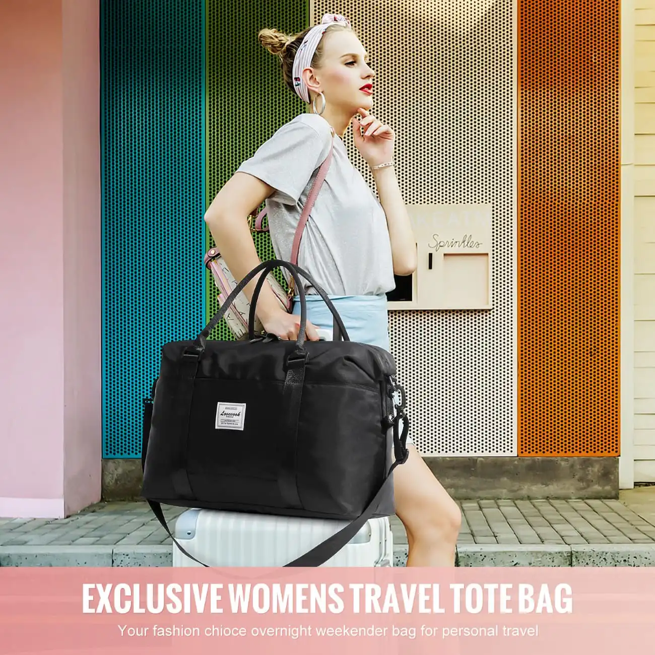 Σετ Σάκος ταξιδιού νεσεσέρ 25 L Lovevook WB1831 black