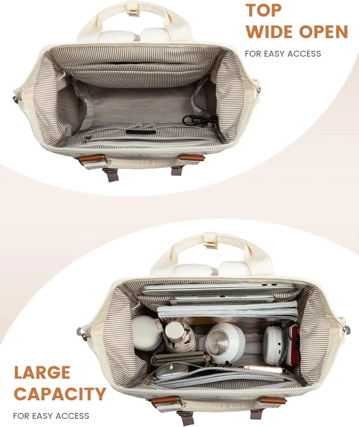 Γυναικείο Σετ Σακίδιο Φορητού Υπολογιστή τσάντα χειρός Lovevook 15,6'' WB1930 beige