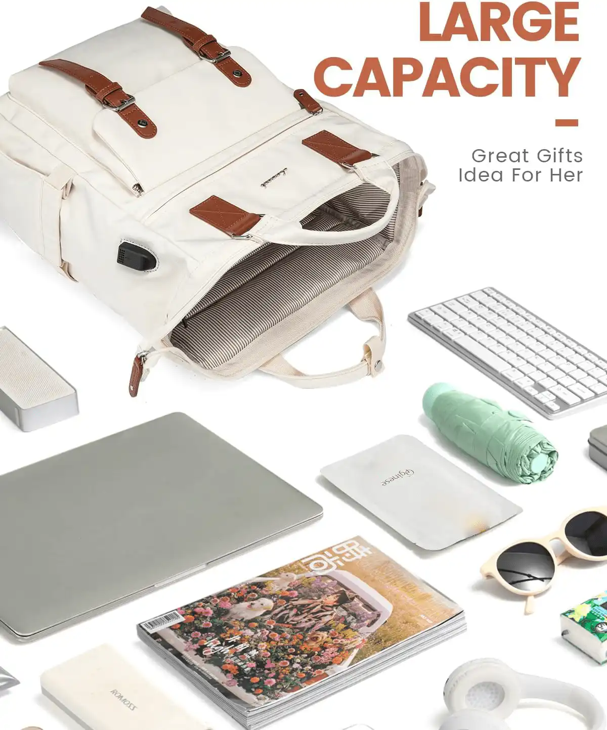 Γυναικείο Σετ Σακίδιο Φορητού Υπολογιστή τσάντα χειρός Lovevook 15,6'' WB1930 beige/black