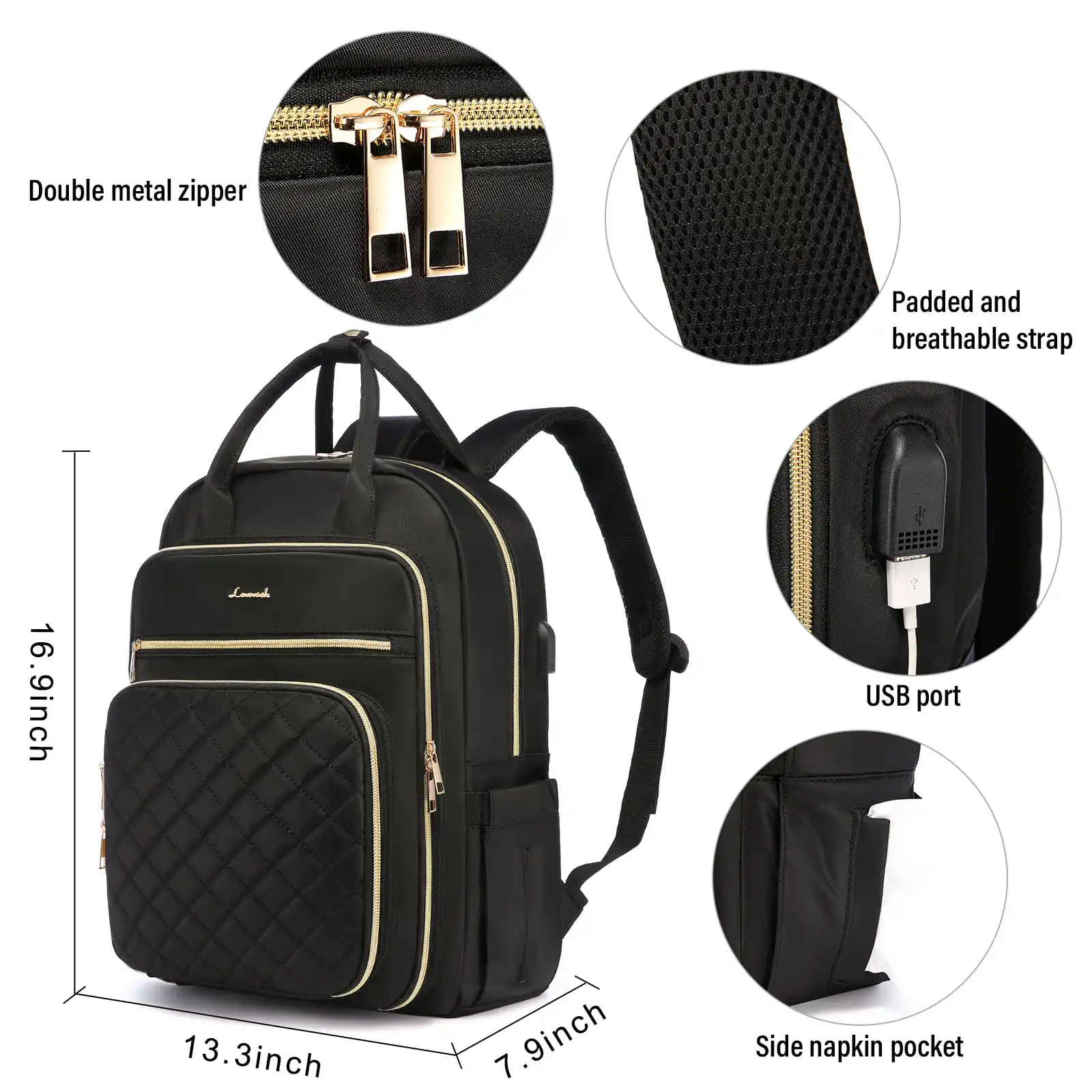 Γυναικείο Σακίδιο Φορητού Υπολογιστή Lovevook 15,6'' WB1943 black