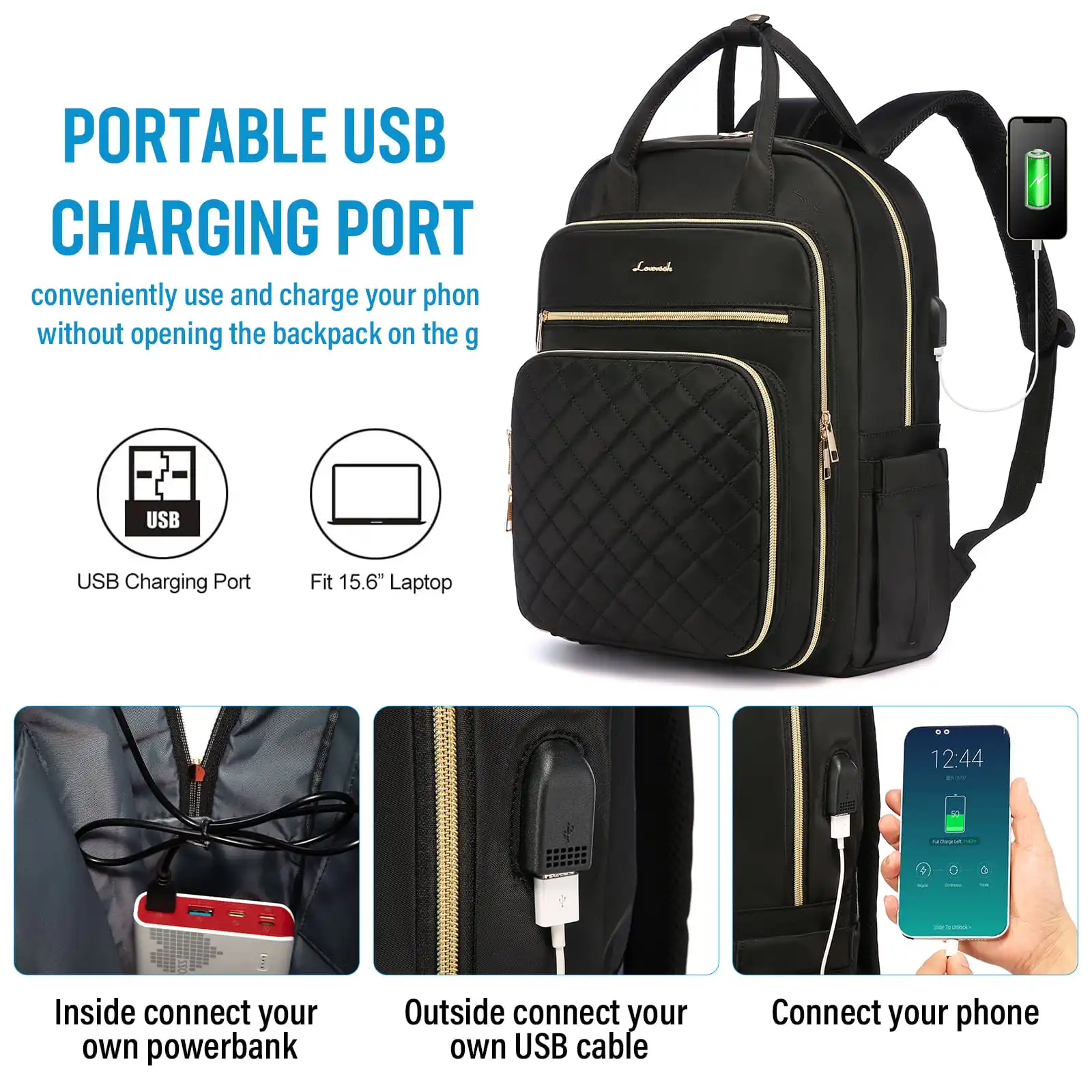 Γυναικείο Σακίδιο Φορητού Υπολογιστή Lovevook 15,6'' WB1943 black