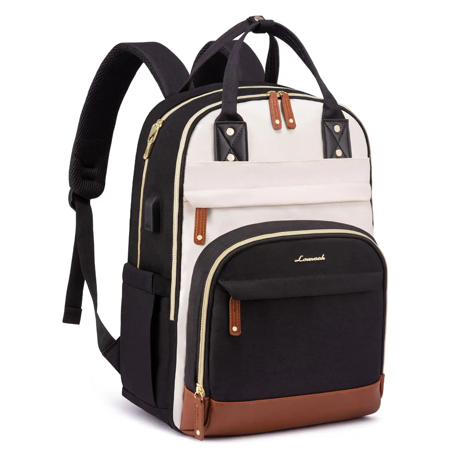 Γυναικείο Σακίδιο Φορητού Υπολογιστή Lovevook 15,6” MB2012 beige/black/brown