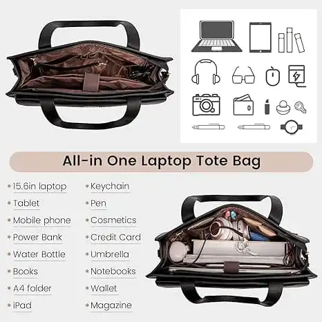 Γυναικείο σετ τσάντας ώμου/χειροός φορητού υπολογιστή Lovevook 15,6'' WB2026 black