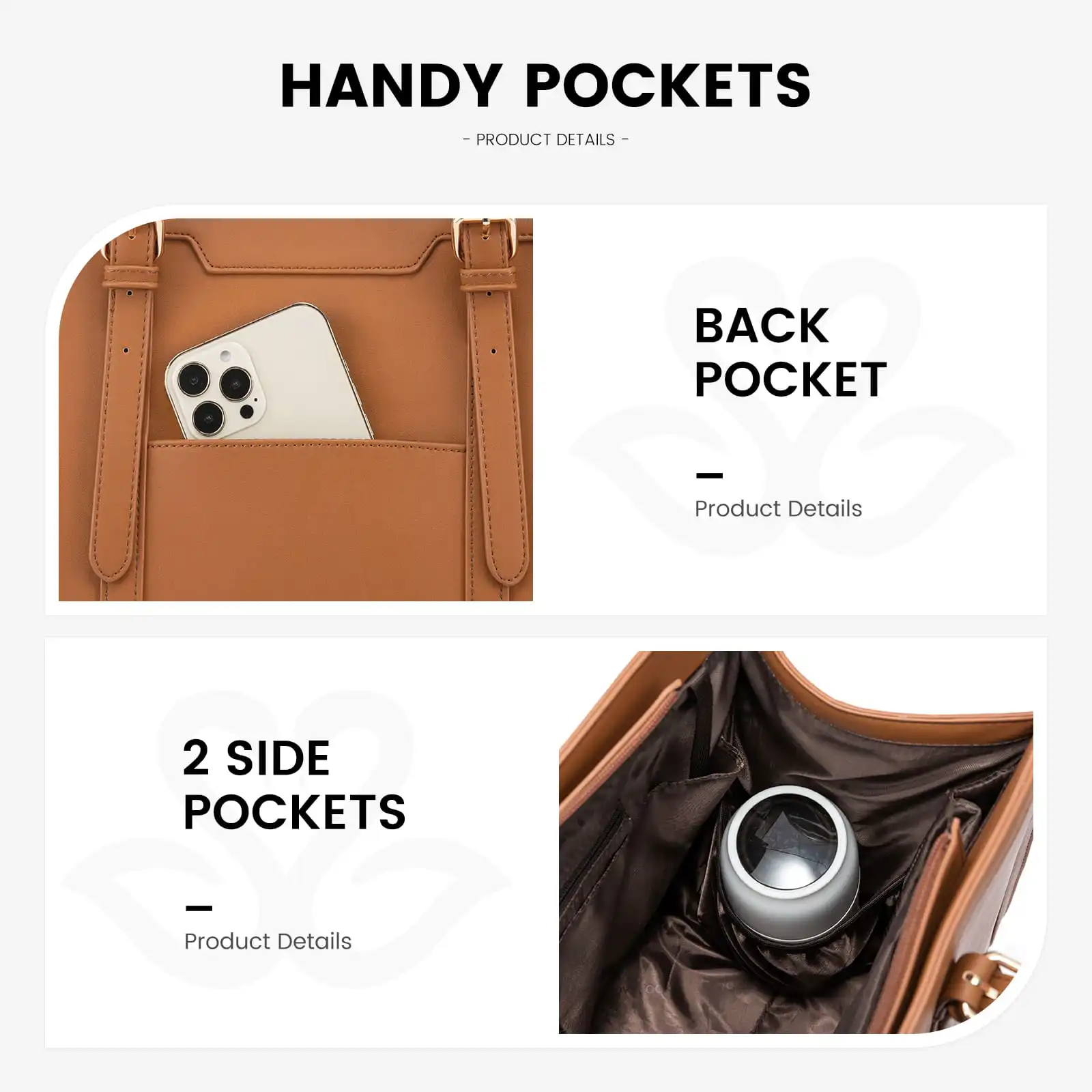 Γυναικείο σετ τσάντας ώμου/χειρός φορητού υπολογιστή Lovevook 15,6'' WB2038 brown