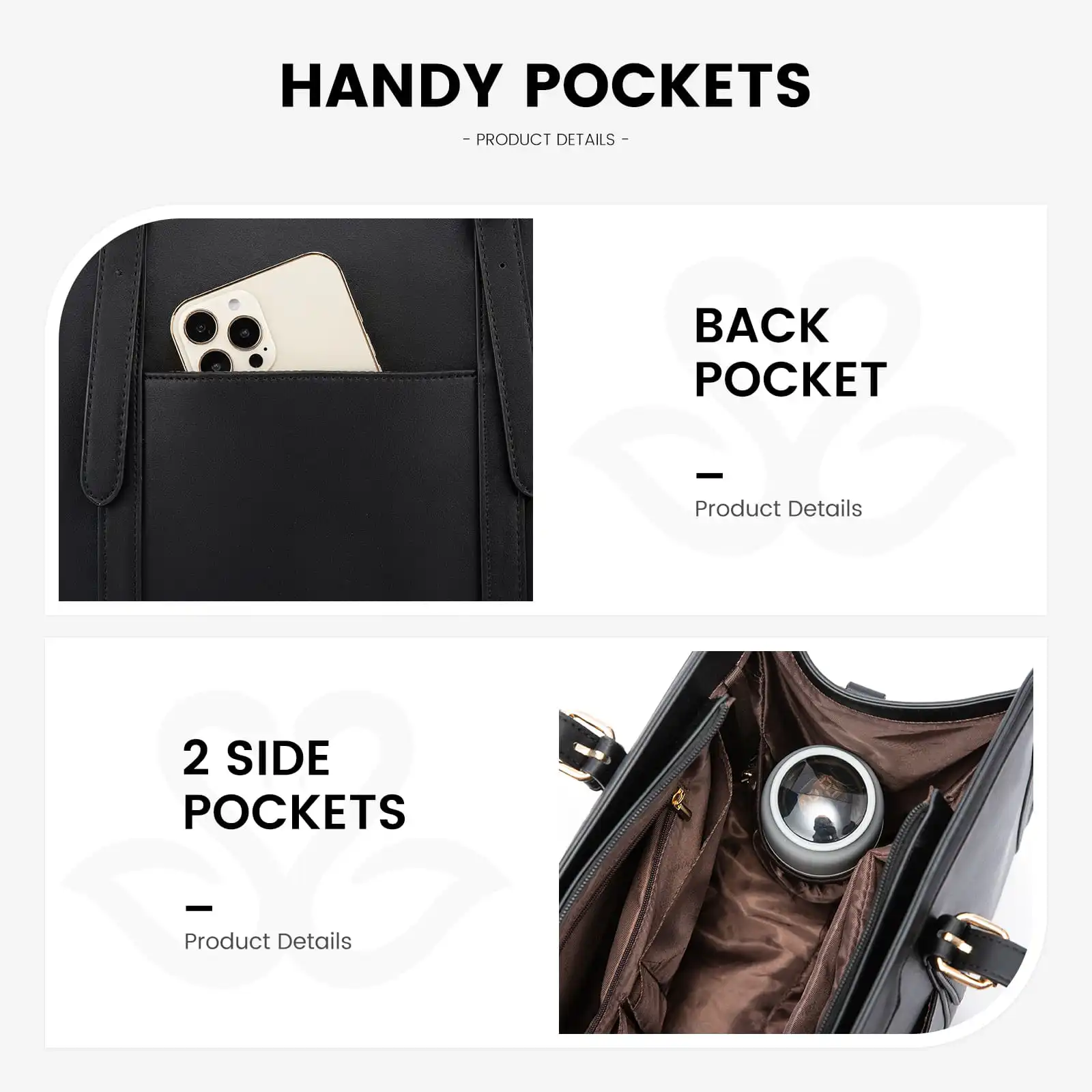 Γυναικείο σετ τσάντας ώμου/χειρός φορητού υπολογιστή Lovevook 15,6'' WB2038 beige/black