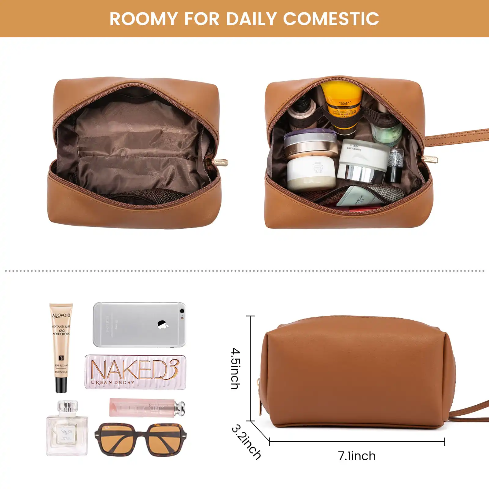 Γυναικείο σετ τσάντας ώμου/χειρός φορητού υπολογιστή Lovevook 15,6'' WB2038 brown