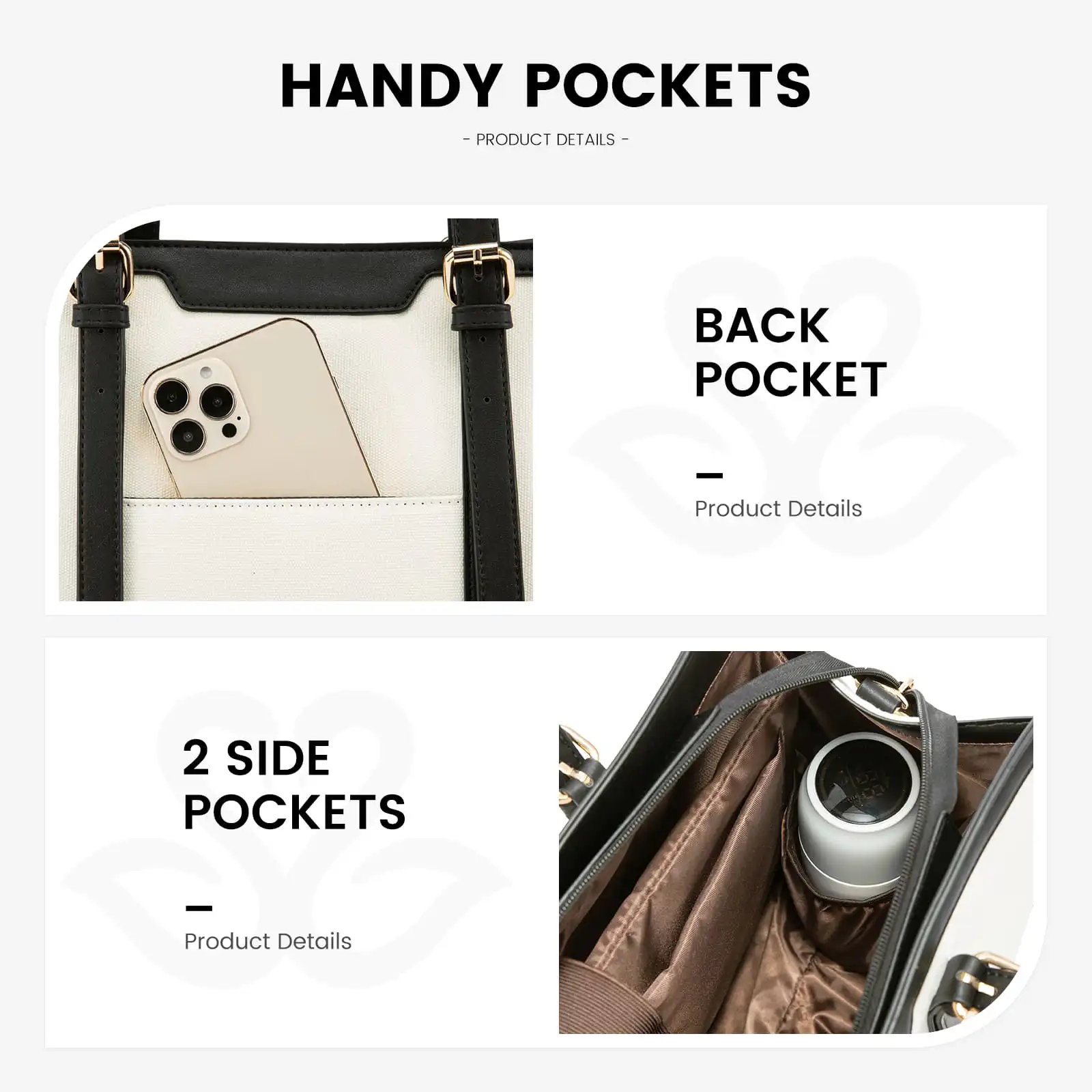 Γυναικείο σετ τσάντας ώμου/χειρός φορητού υπολογιστή Lovevook 15,6'' WB2038 beige/black