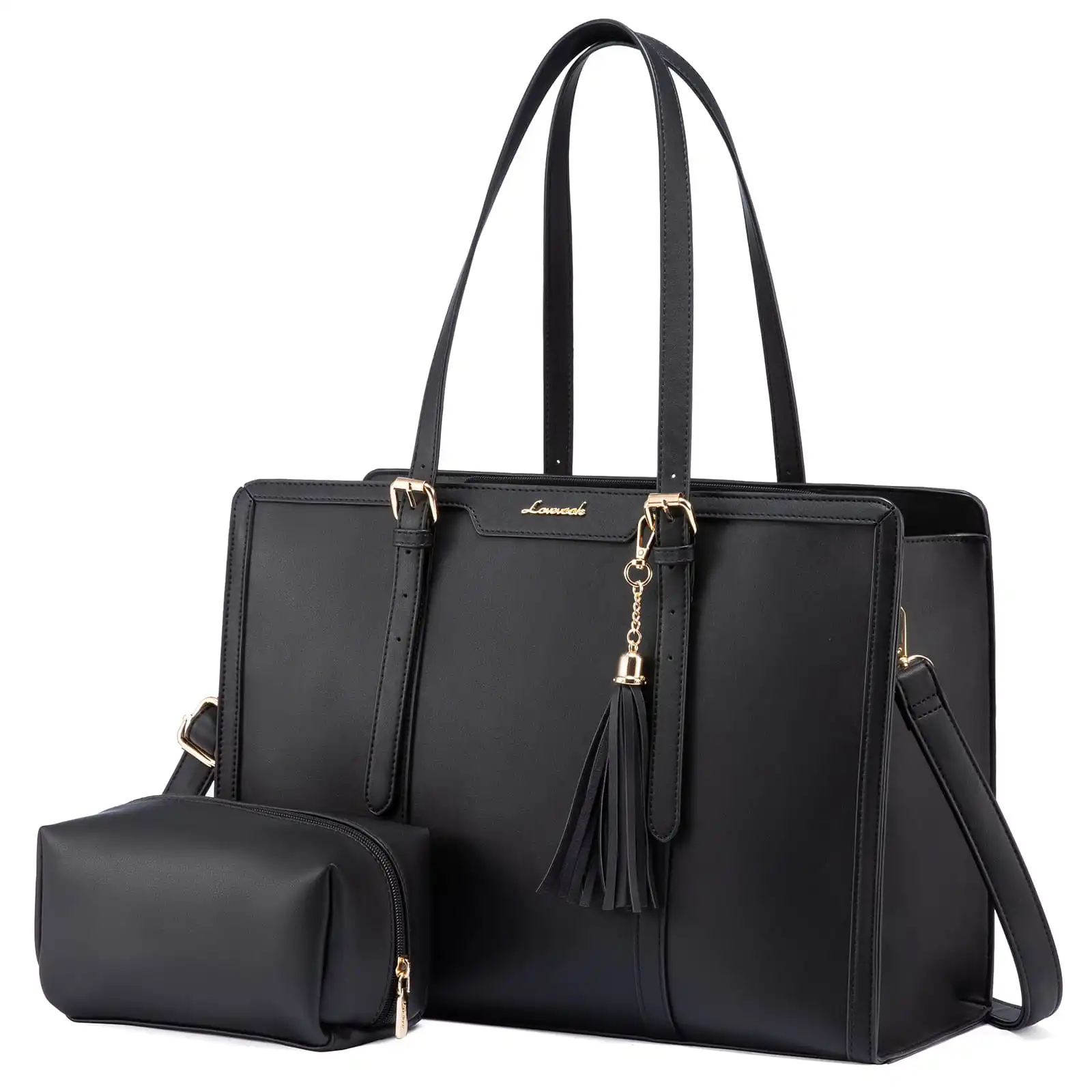 Γυναικείο σετ τσάντας ώμου/χειρός φορητού υπολογιστή Lovevook 15,6” WB2038 black