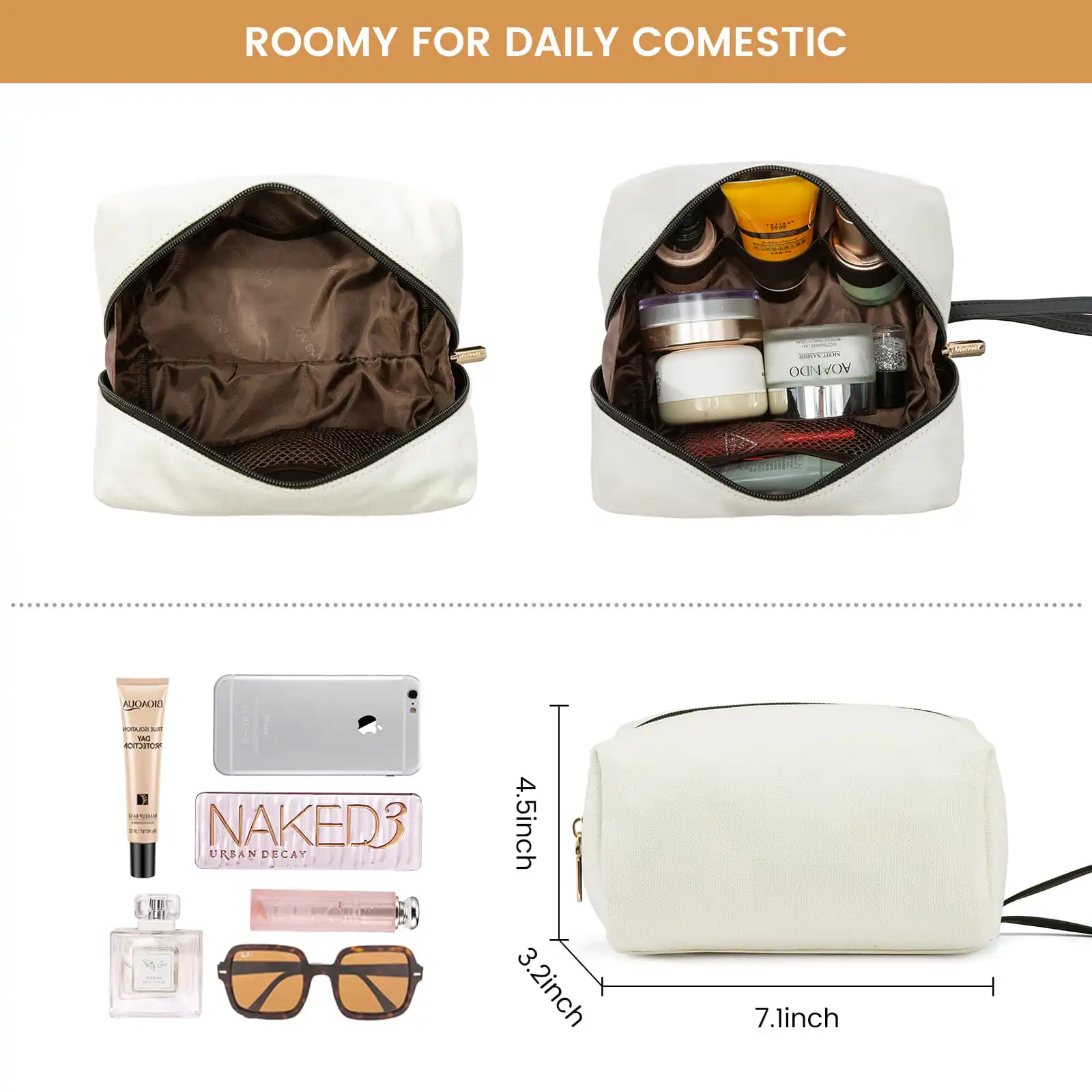 Γυναικείο σετ τσάντας ώμου/χειρός φορητού υπολογιστή Lovevook 15,6'' WB2038 beige/black