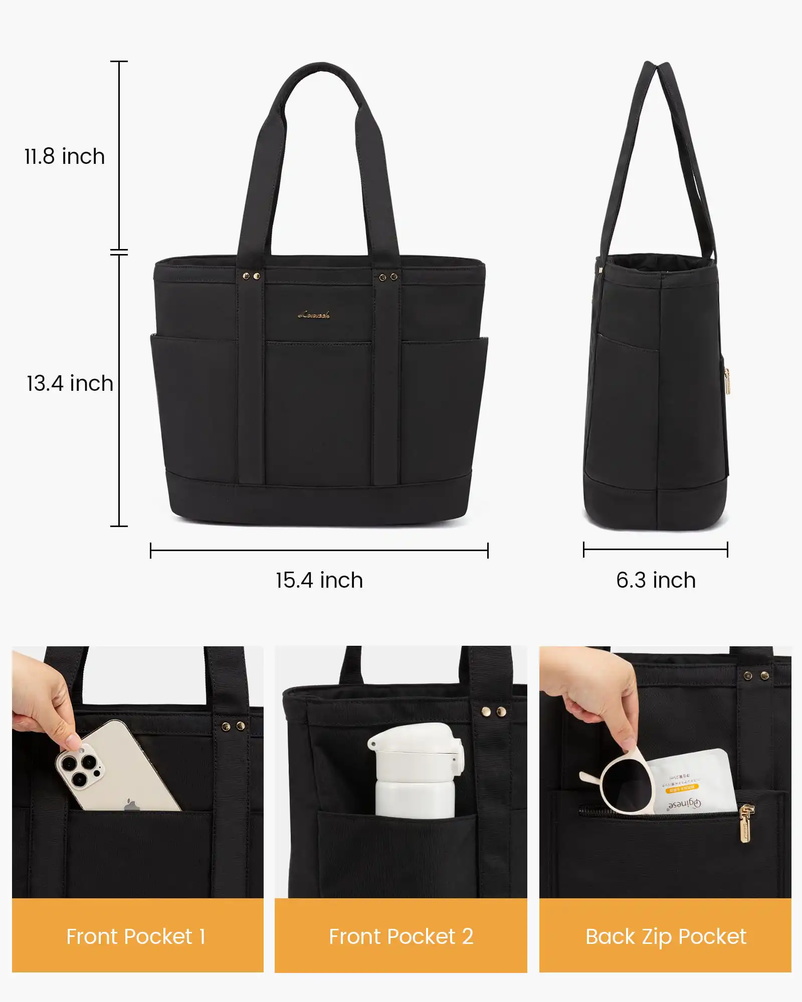 Γυναικεία τσάντα ώμου φορητού υπολογιστή Lovevook 15,6'' WB2148 black