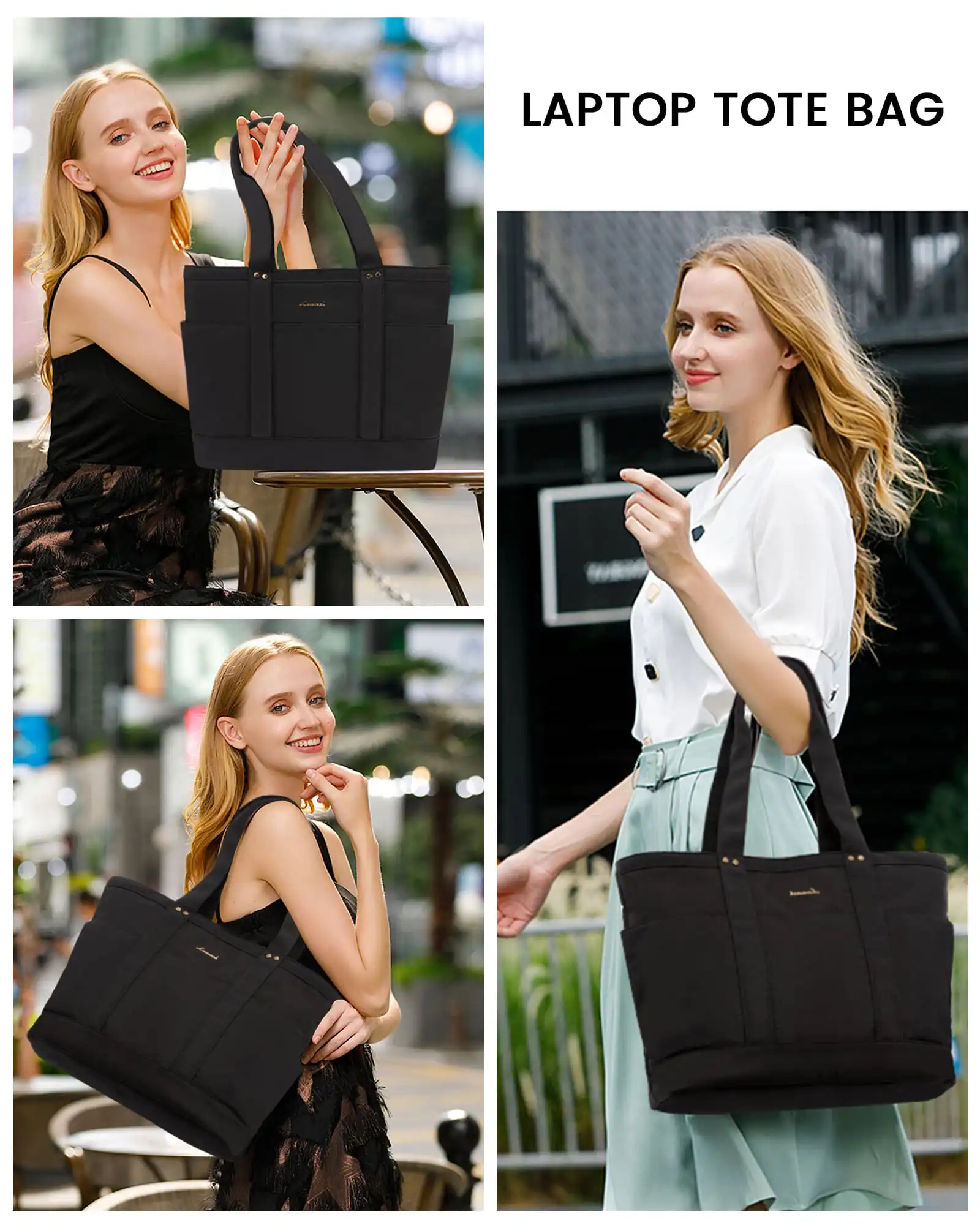 Γυναικεία τσάντα ώμου φορητού υπολογιστή Lovevook 15,6'' WB2148 black