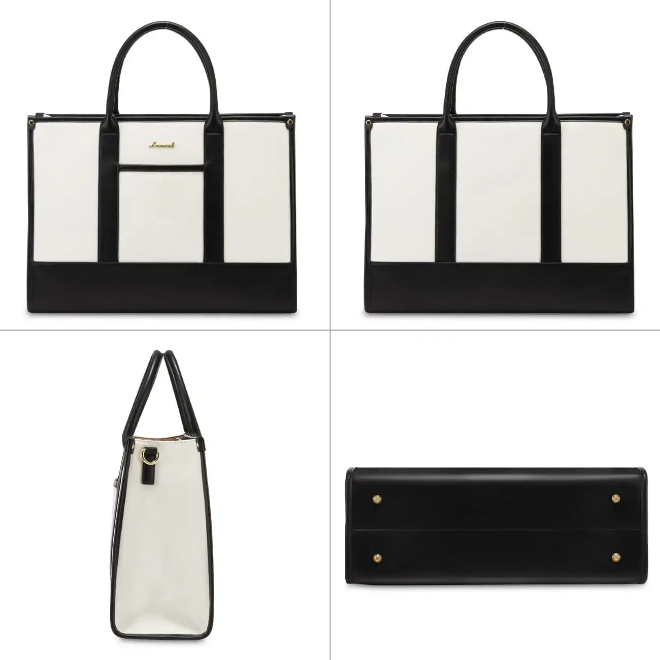 Γυναικείο σετ τσάντας χιαστί/χειρός Lovevook 17,3'' WB3058 black/beige