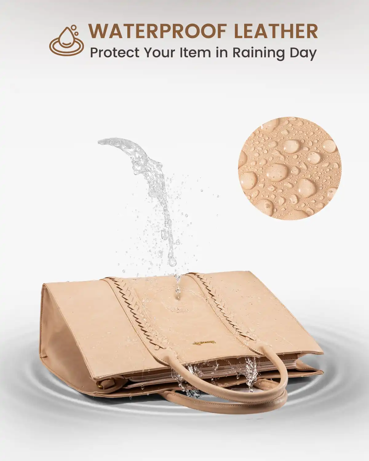 Γυναικεία τσάντα ώμου φορητού υπολογιστή Lovevook 15,6'' WB3063 apricot