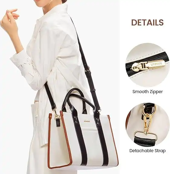 Γυναικεία τσάντα ώμου φορητού υπολογιστή Lovevook 13'' WB3084 beige/black