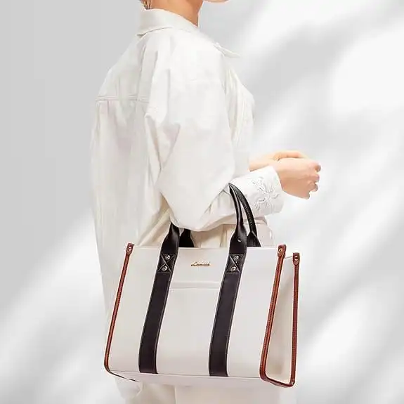 Γυναικεία τσάντα ώμου φορητού υπολογιστή Lovevook 13'' WB3084 beige/black