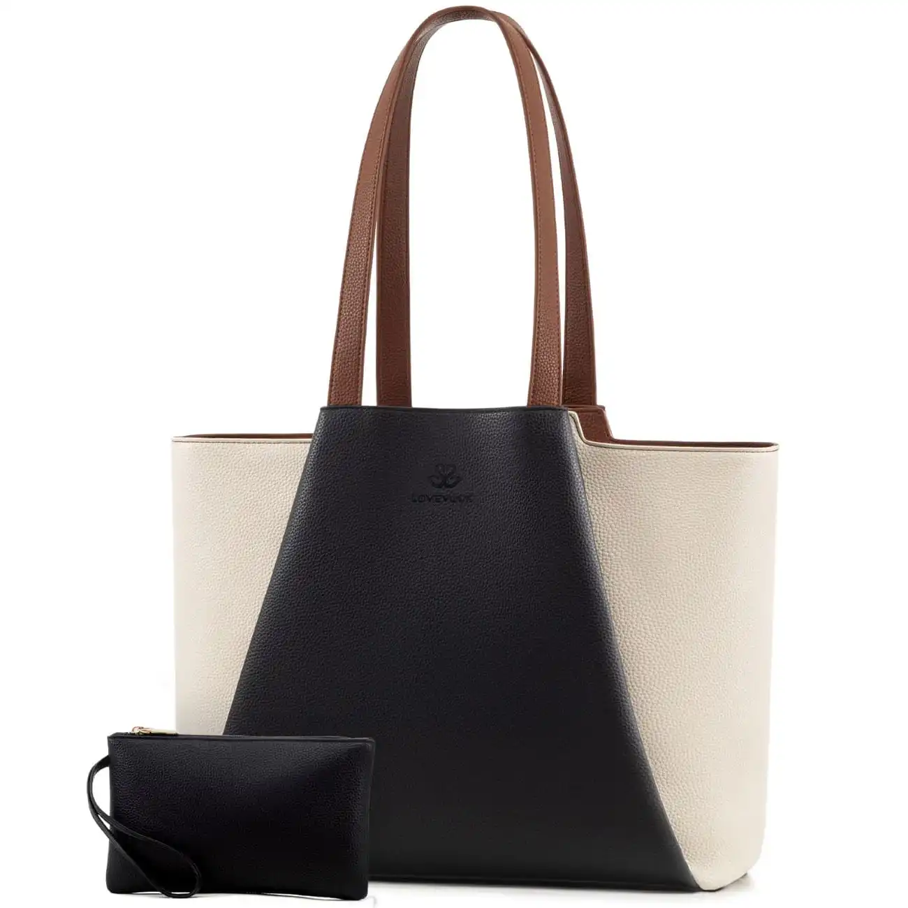 Γυναικείo σετ τσάντα ώμου/χειρός φορητού υπολογιστή Lovevook 15,6” WB3269 white/black