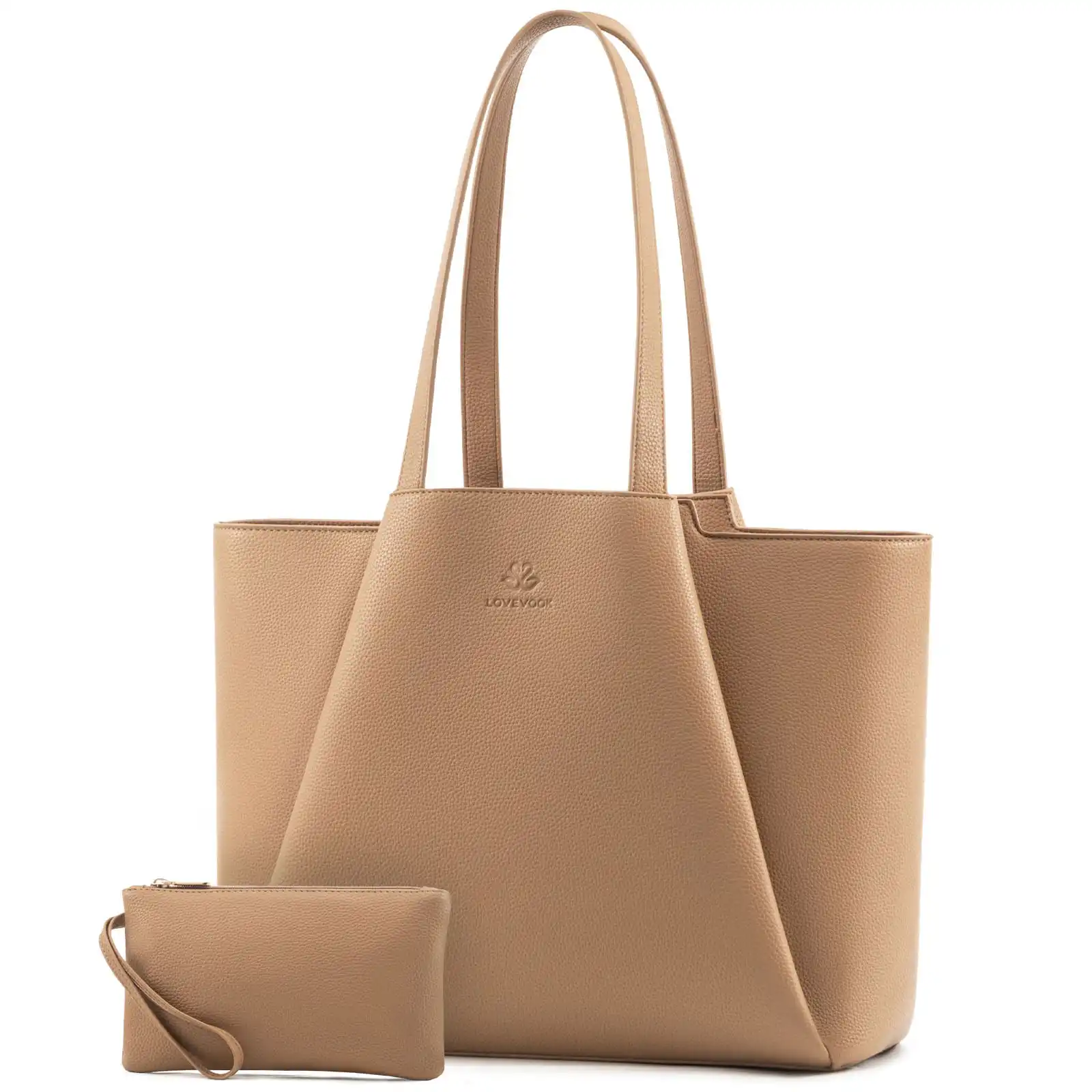 Γυναικείo σετ τσάντα ώμου/χειρός φορητού υπολογιστή Lovevook 15,6” WB3269 Camel