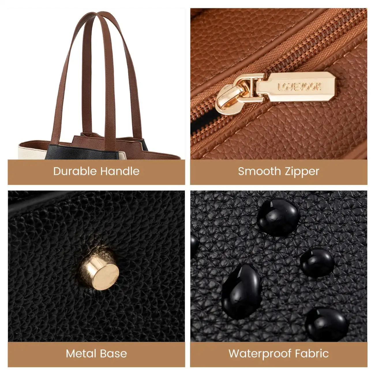 Γυναικείo σετ τσάντα ώμου/χειρός φορητού υπολογιστή Lovevook 15,6'' WB3269 white/black