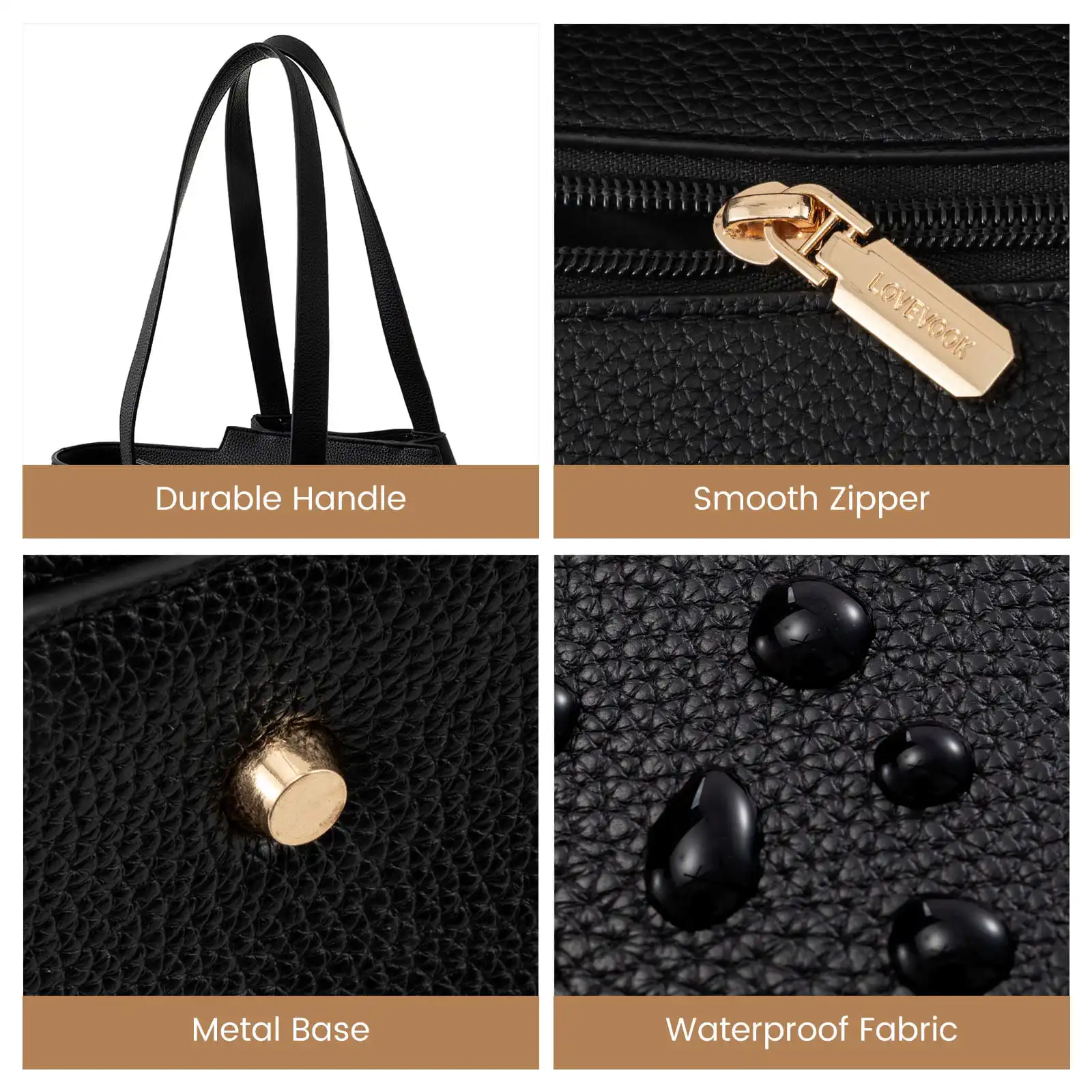 Γυναικείo σετ τσάντα ώμου/χειρός φορητού υπολογιστή Lovevook 15,6'' WB3269 Black