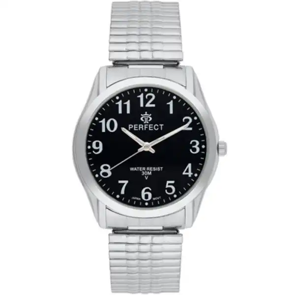 Perfect μεταλλικό ρολόι X410-02 Μαύρο καντράν
