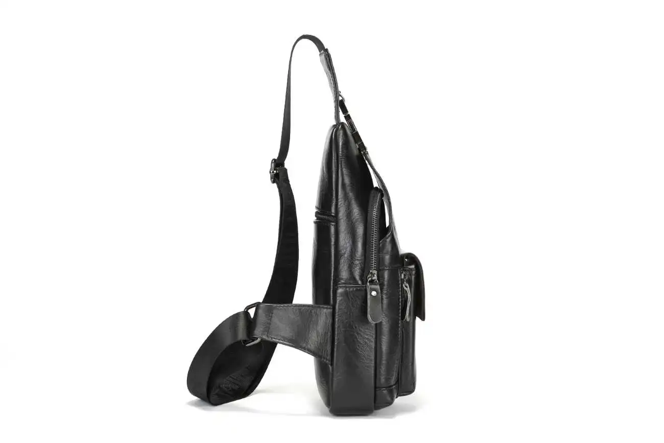 Δερμάτινη Τσάντα Στήθους Bull Captain XB 018 μαύρο